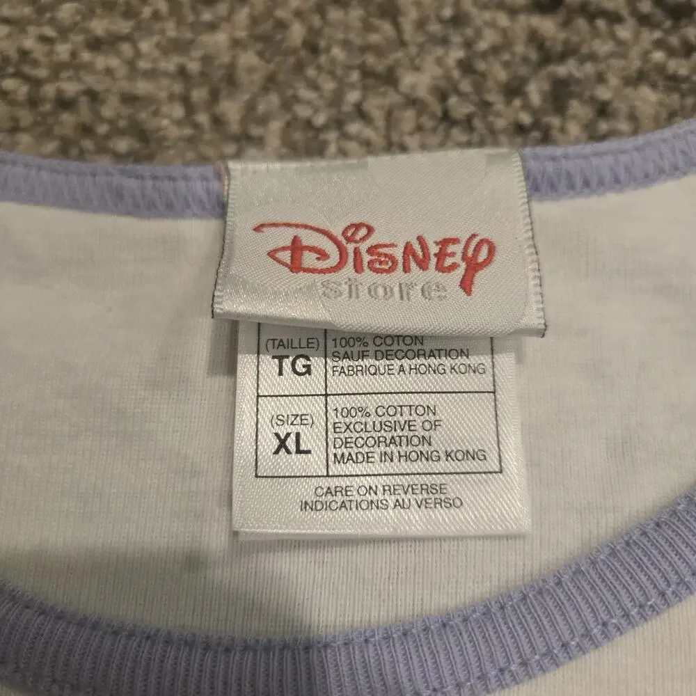 Disney Store Tinkerbell Embroider Pajama Set Women XL Top Pants Cotton Sleepwear - Picture 4 of 9